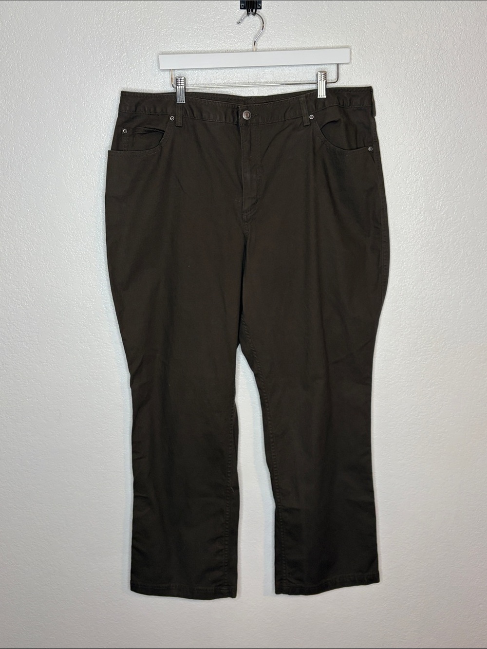 Duluth Trading Co Brown Canvas Outdoor Work Pant Straight Leg Size 20 x 33